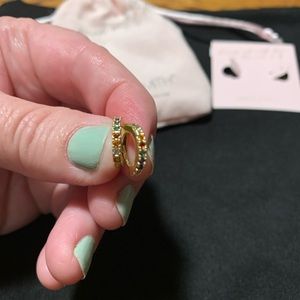 Jules Smith Rainbow Huggies earrings.